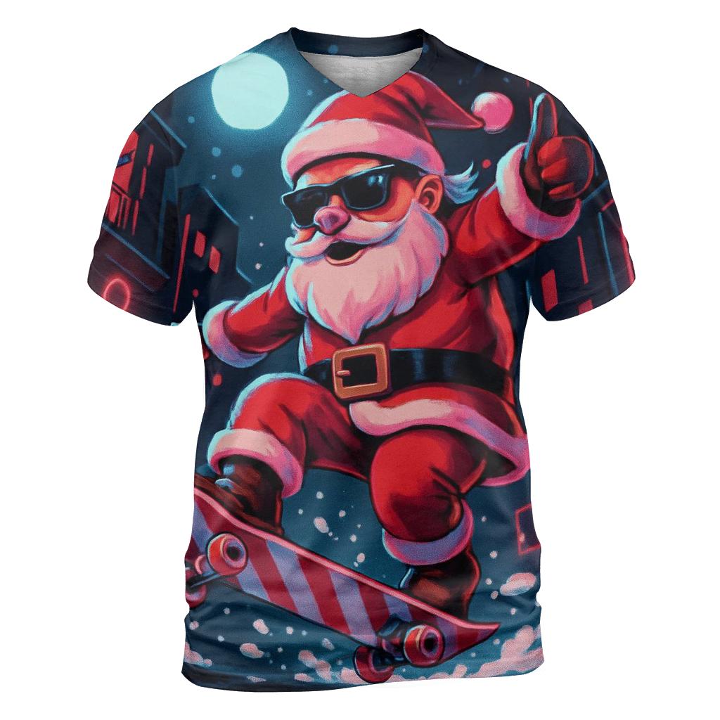 Neon Claus Skate Jam trendy printed shirt styles