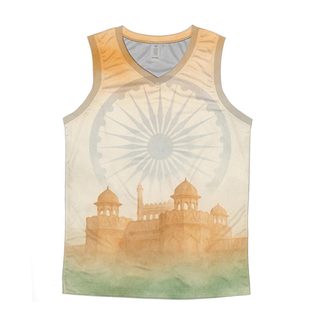 Saffron Sunrise Horizon personalized athletic tanks