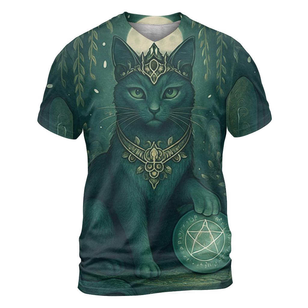 Mystic Garden Guardian Cat custom all-over print shirts