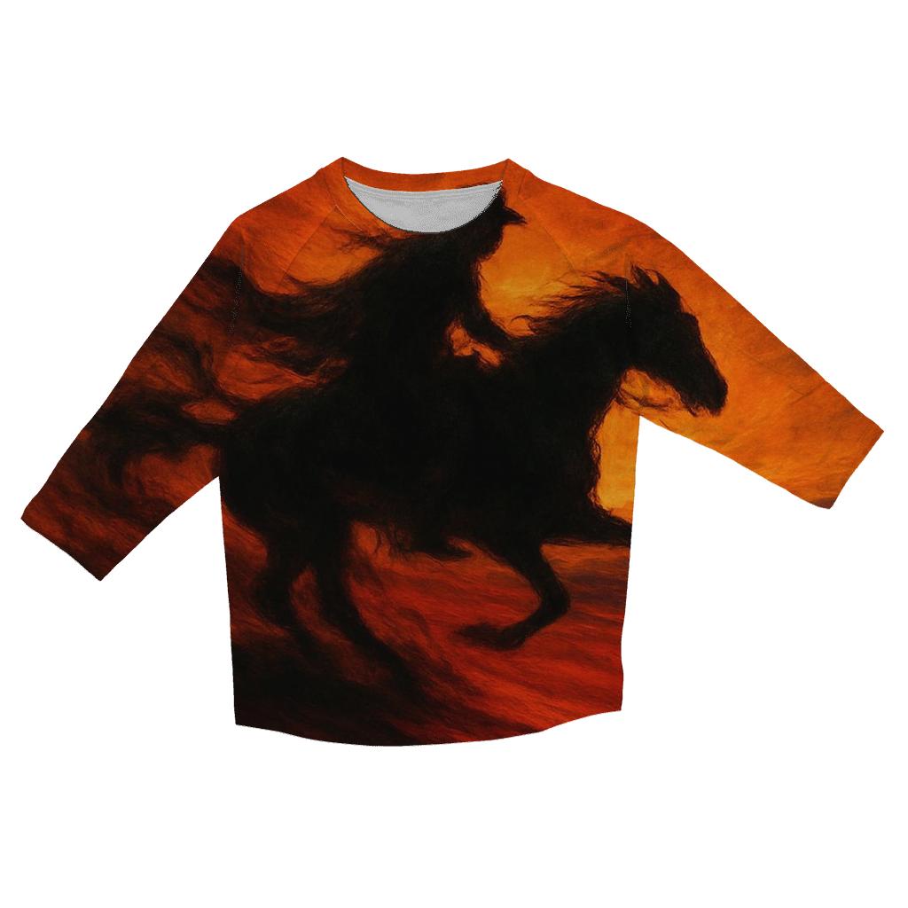 Phantom Rider Of The Desert printed three quarter sleeve shirts