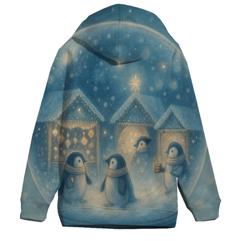 Snow Globe Night Market premium hoodies