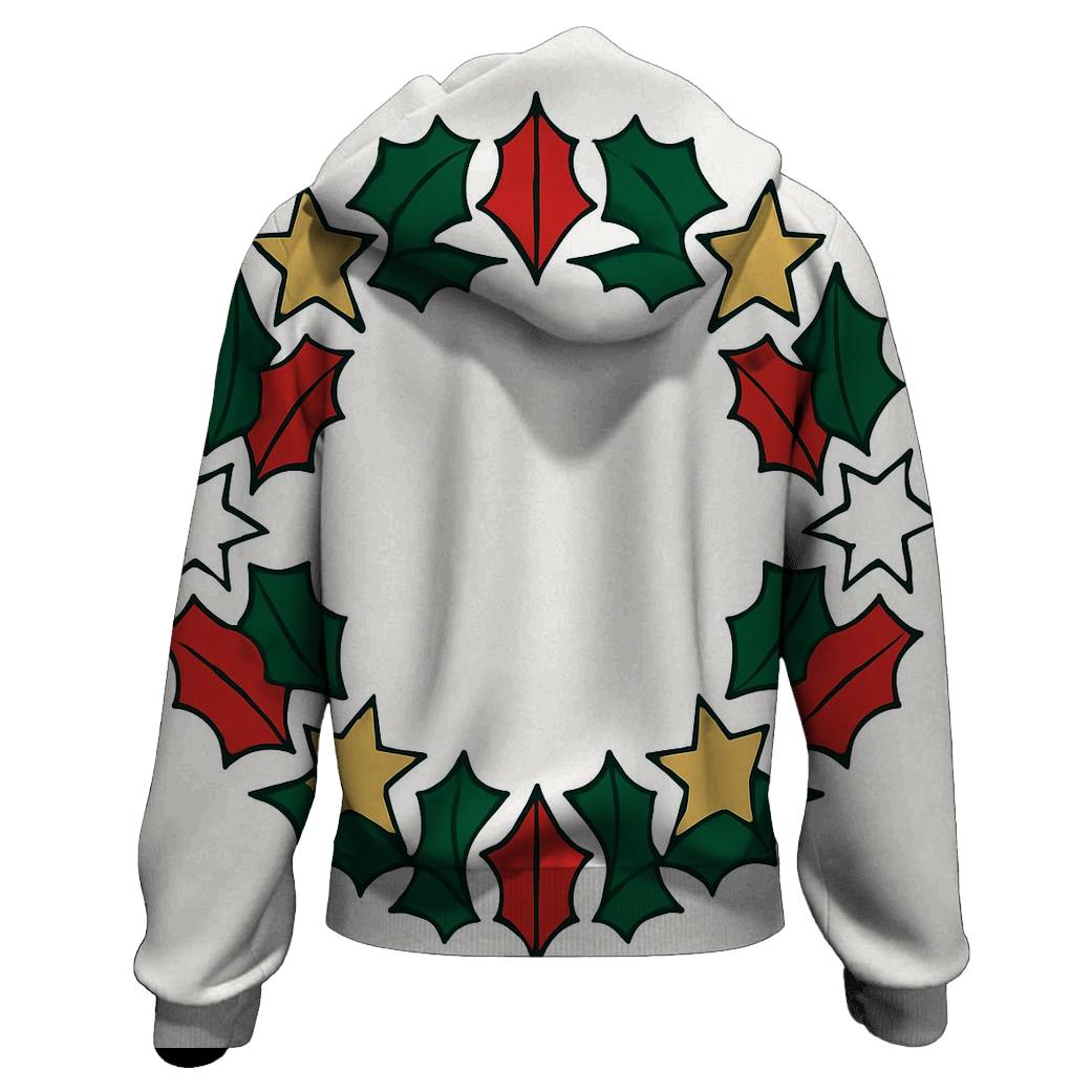 Holly Star Wreath printed hoodies