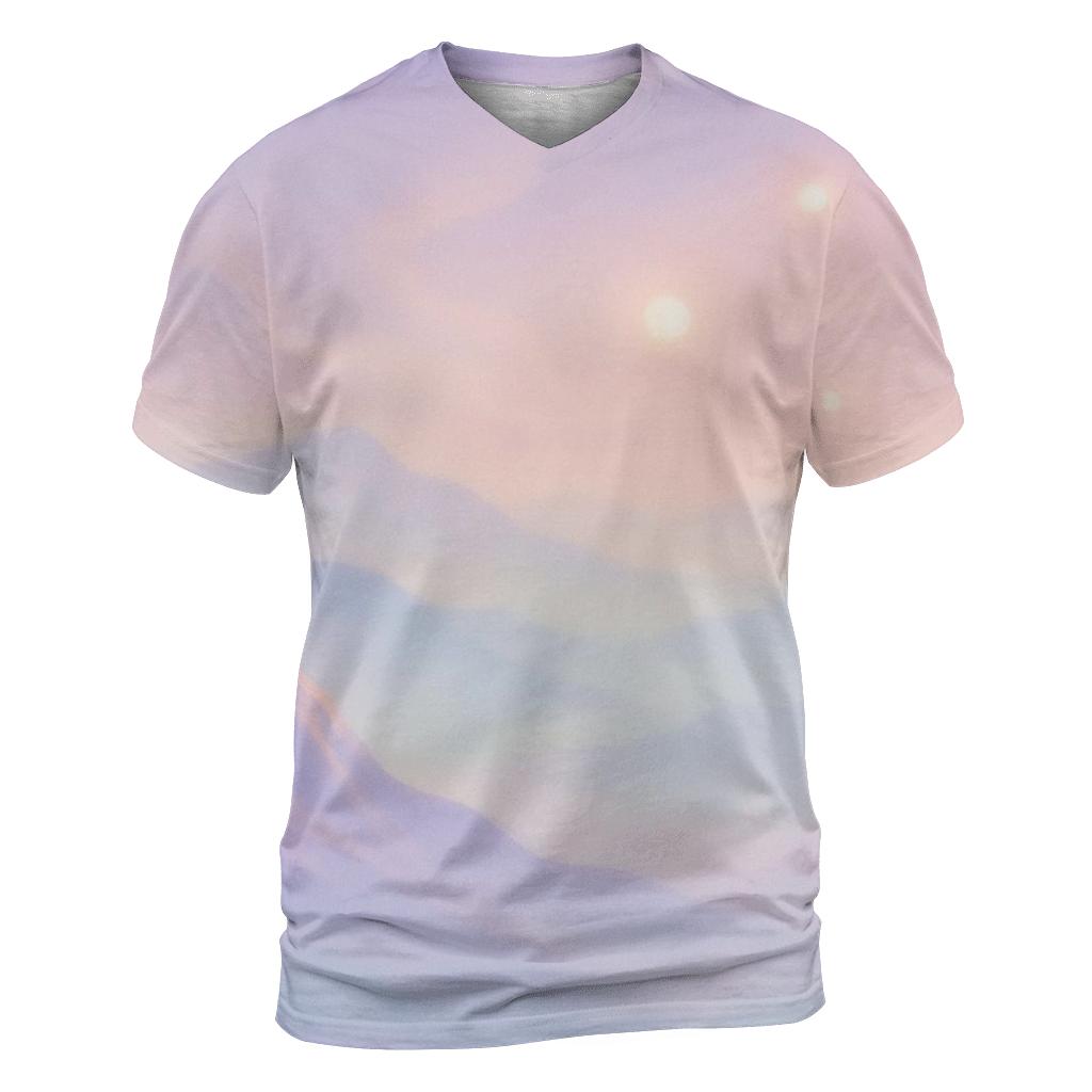 Pastel Mist Oasis statement graphic shirts