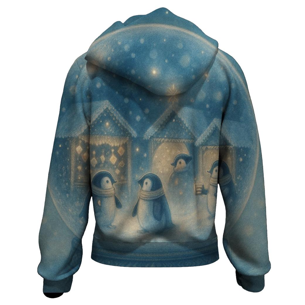 Snow Globe Night Market printed hoodies