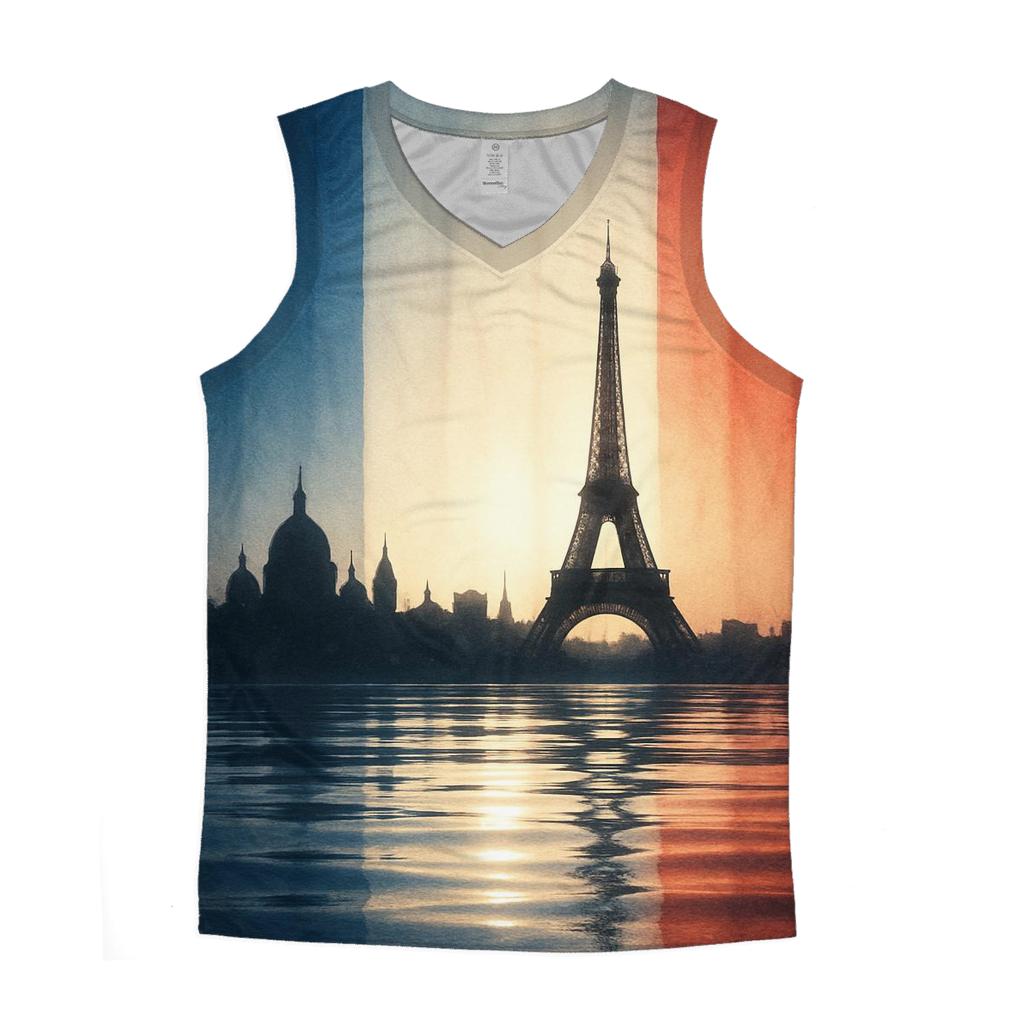 Tricolore Reflection graphic print tank tops