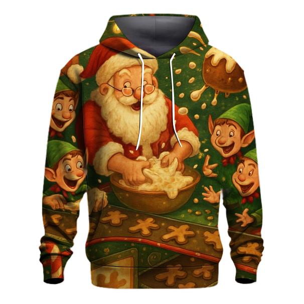 Santas Cookie Factory Chaos embroidered hoodies