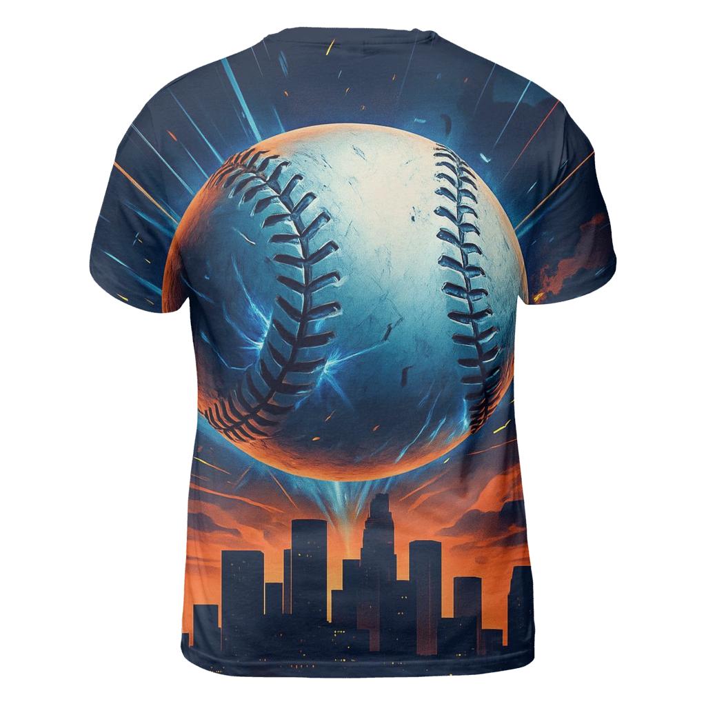 Skyline Fastball Burst statement graphic shirts