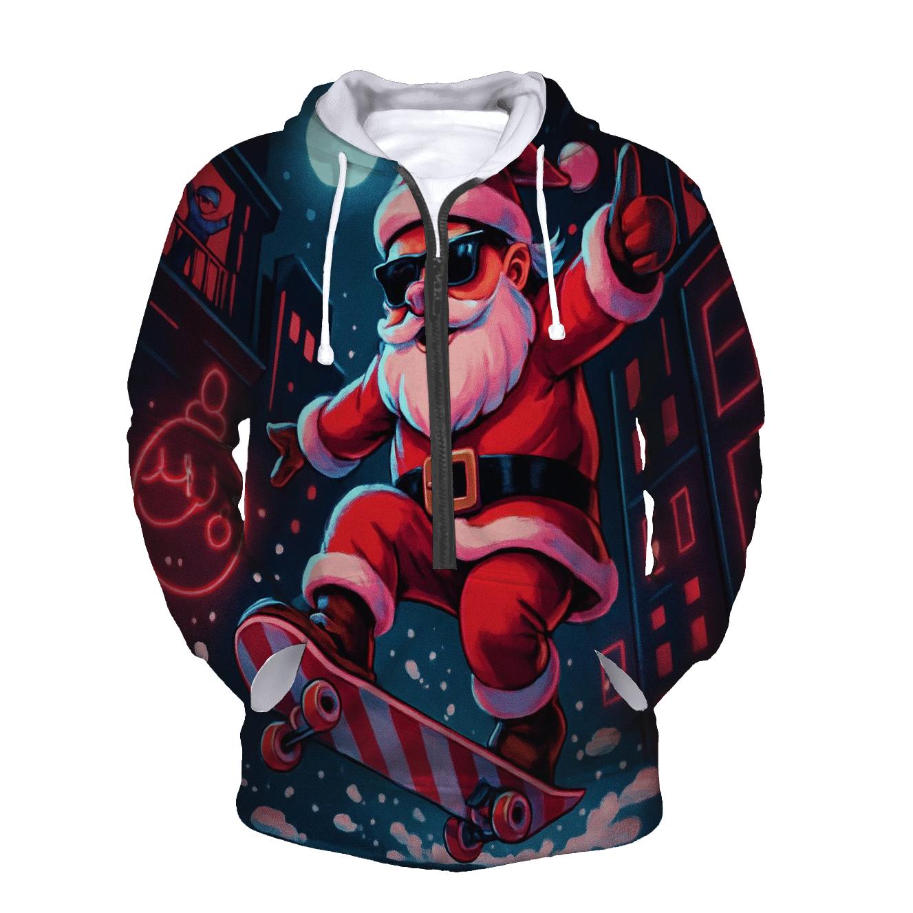 Neon Claus Skate Jam premium hoodies