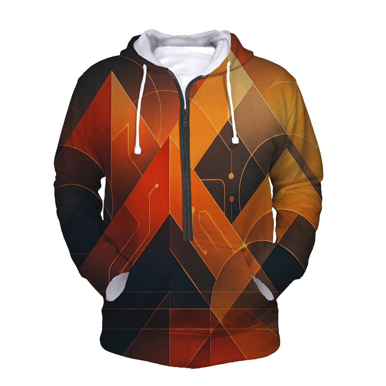 Sunset Circuit Gradient zip-up hoodies
