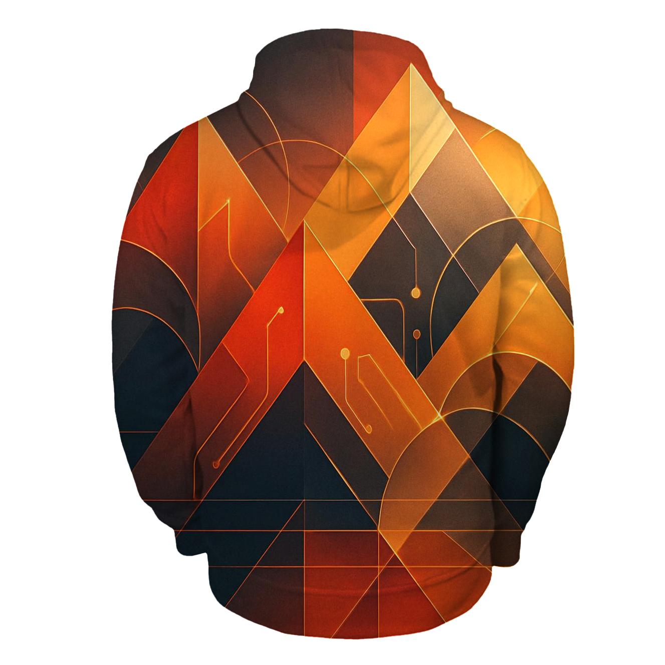 Sunset Circuit Gradient zip-up hoodies