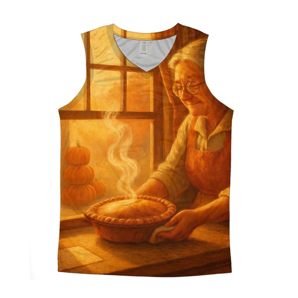 Grandmas Pie Window graphic print tank tops