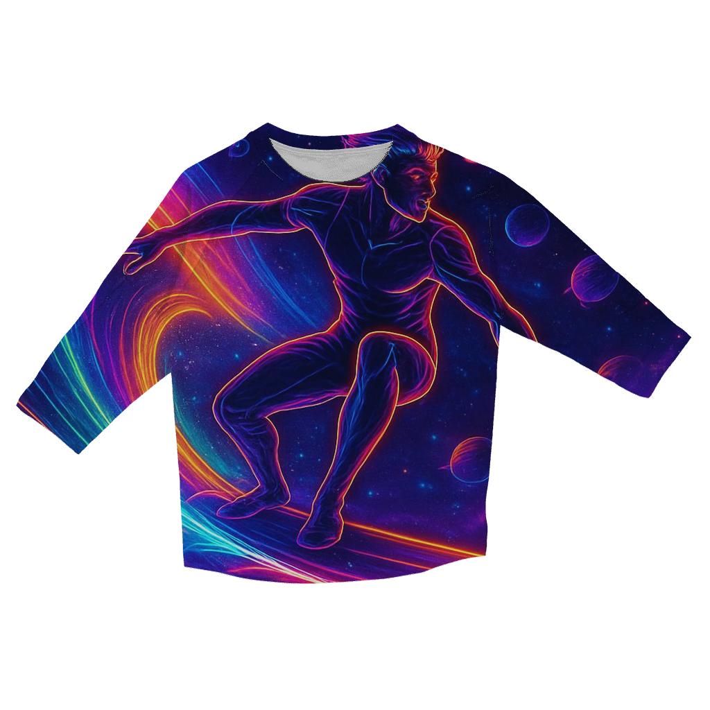Galactic Surf Rider custom 3/4 sleeve shirts