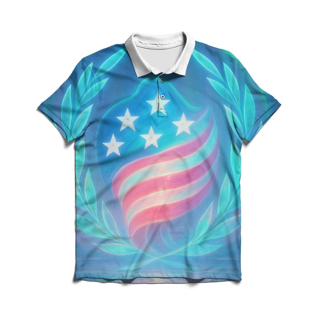 Aurora Patriot Crest premium cotton polo shirts