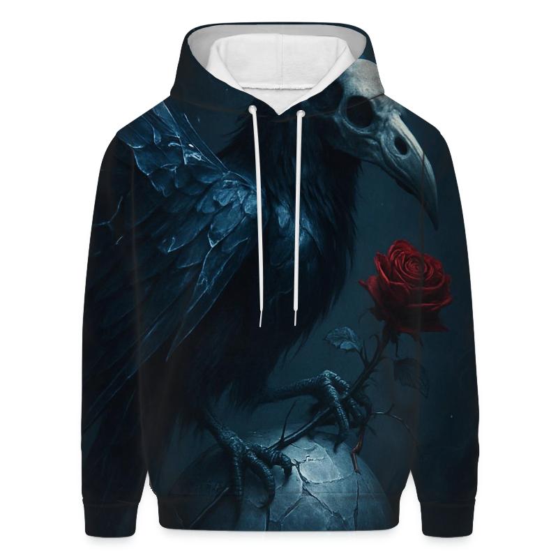 Raven Of Broken Moons embroidered hoodies