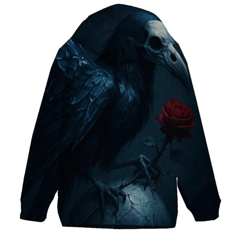 Raven Of Broken Moons embroidered hoodies