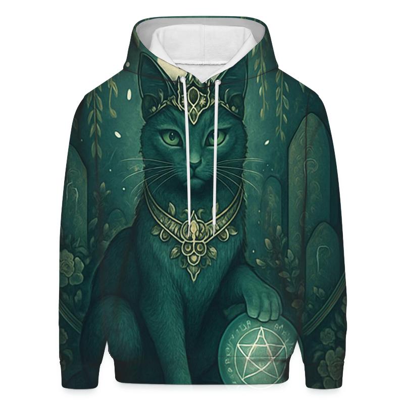 Mystic Garden Guardian Cat premium hoodies