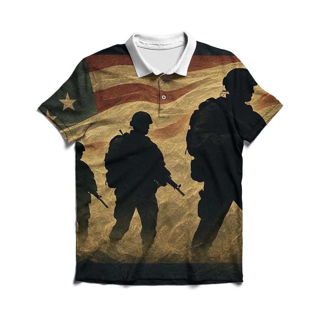 Ranger Silhouette Banner stylish collar polo tees