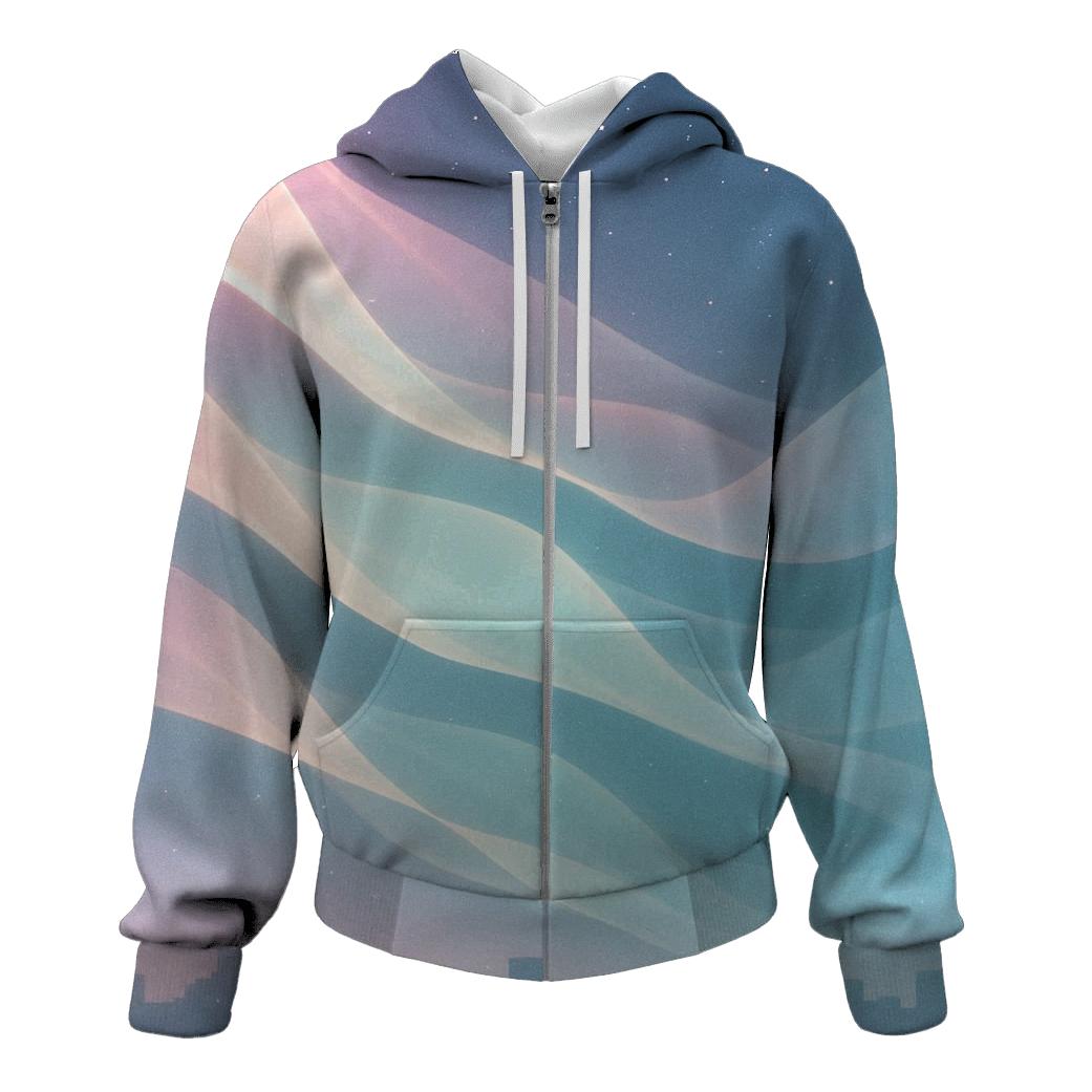Aurora Ribbon Gradient custom hoodies