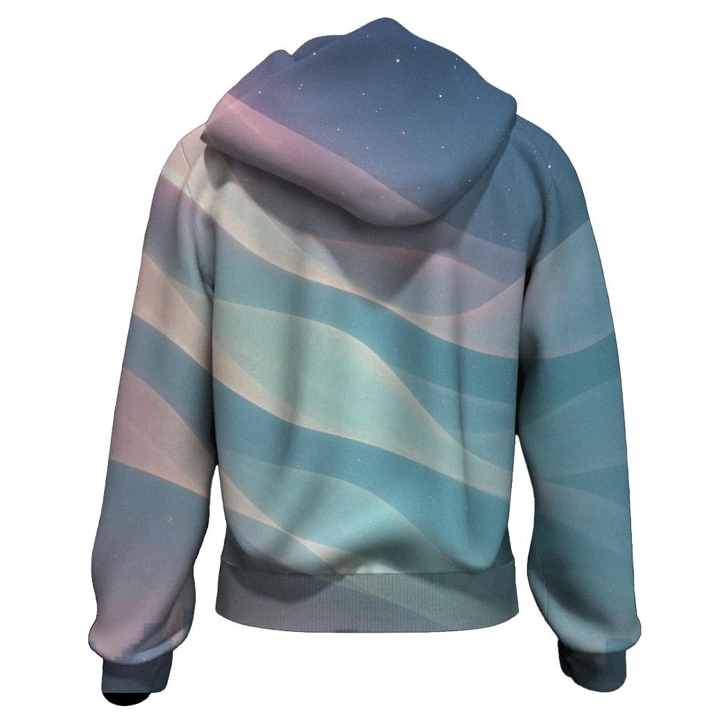 Aurora Ribbon Gradient custom hoodies
