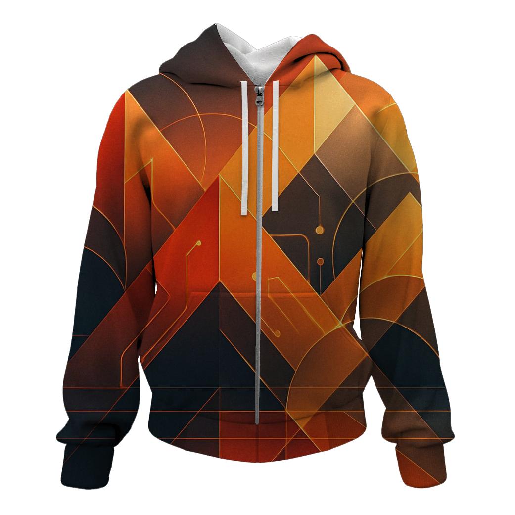Sunset Circuit Gradient premium hoodies