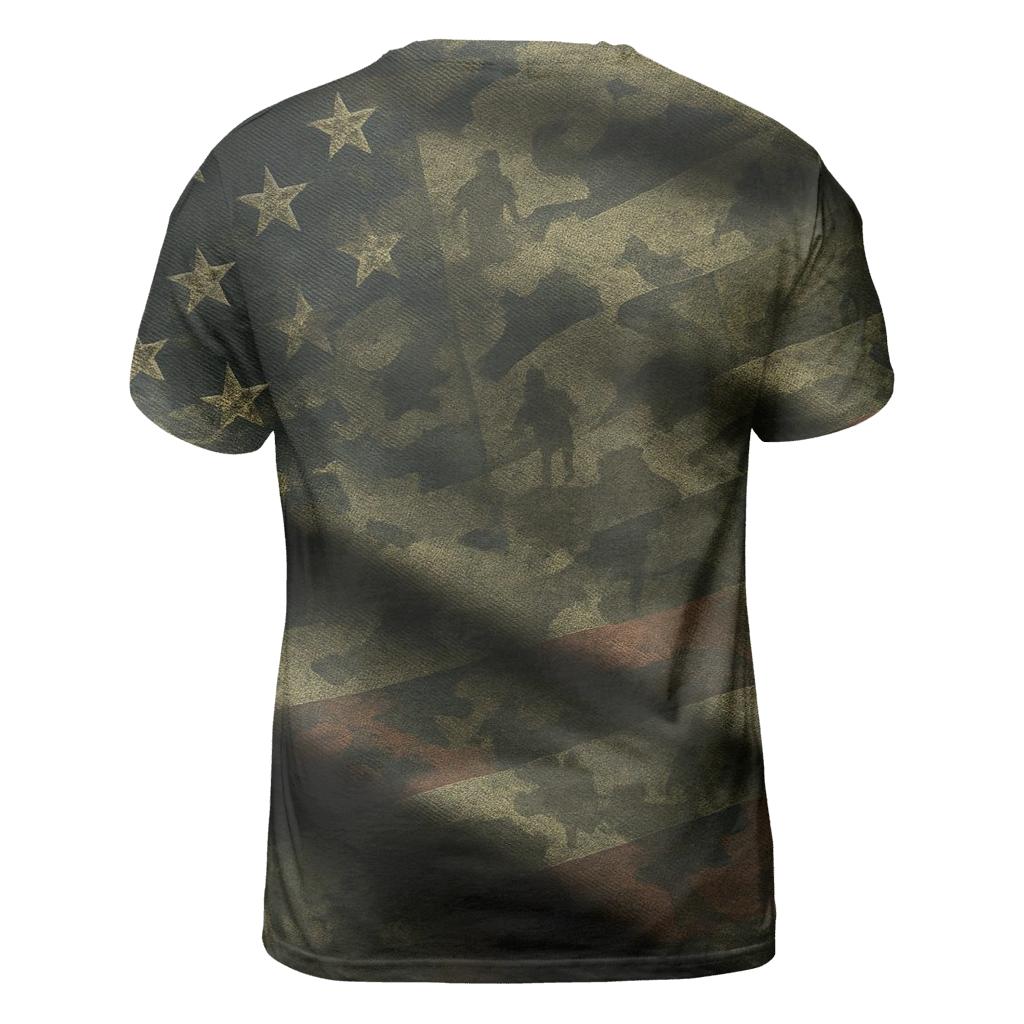 Camouflage Constellation Flag artistic all-over print tops