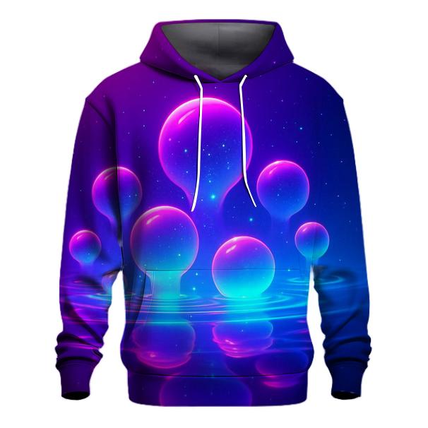 Neon Tidal Orbs pullover hoodies