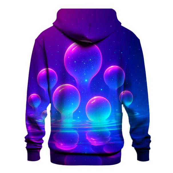 Neon Tidal Orbs pullover hoodies