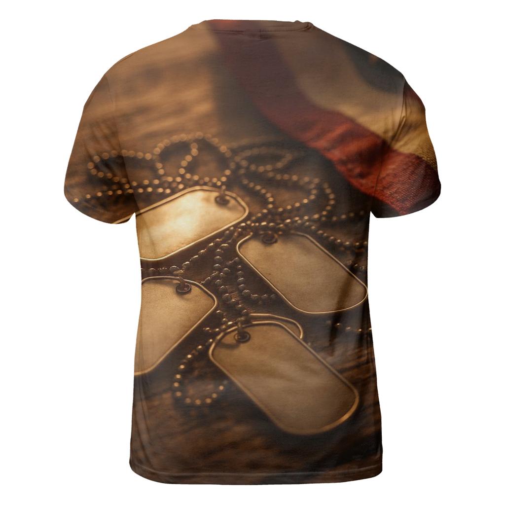Dog Tags At Sundown trendy printed shirt styles