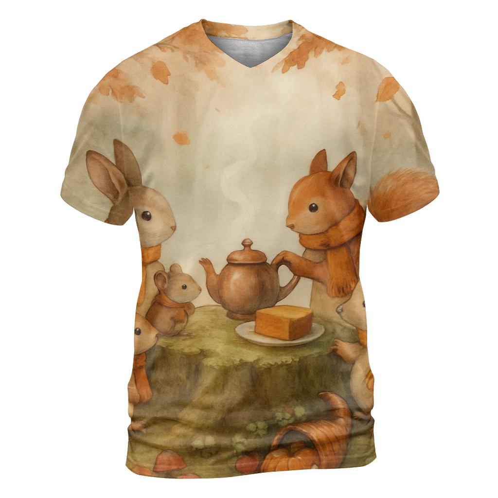 Woodland Tea For Thanks custom all-over print shirts