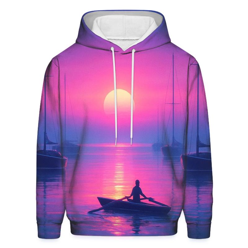 Twilight Harbor Reflection hoodie designs