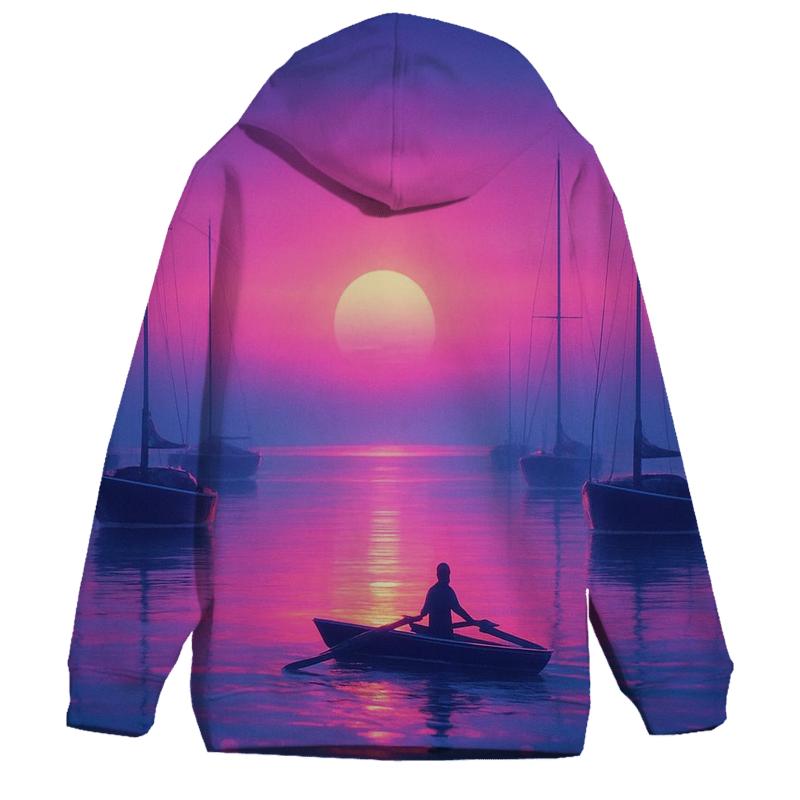 Twilight Harbor Reflection hoodie designs