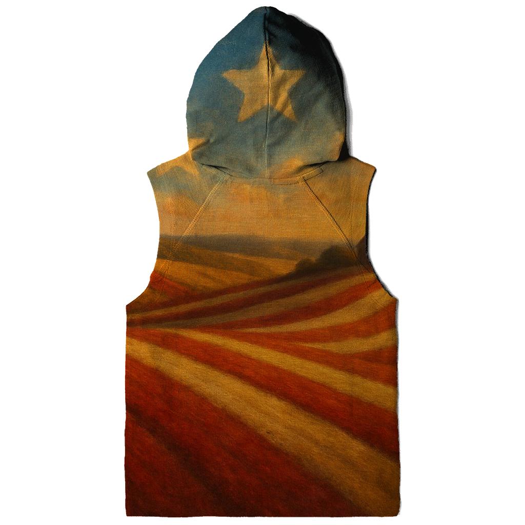 Horizon Stripes Harvest printed hoodies