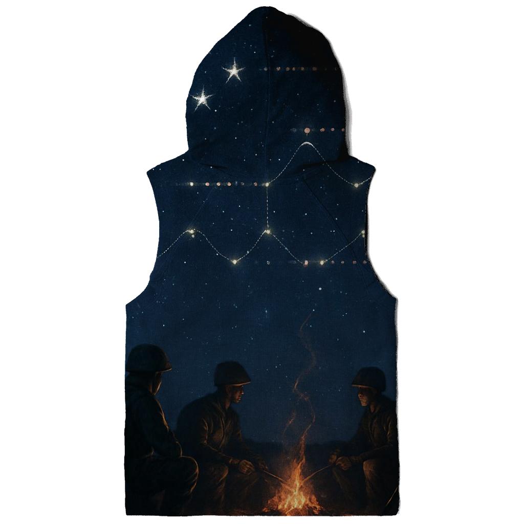 Patriotic Morse Sky zip-up hoodies