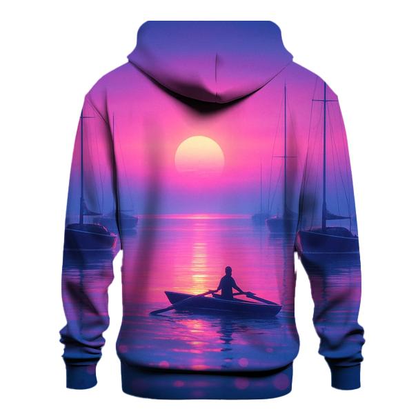 Twilight Harbor Reflection custom hoodies