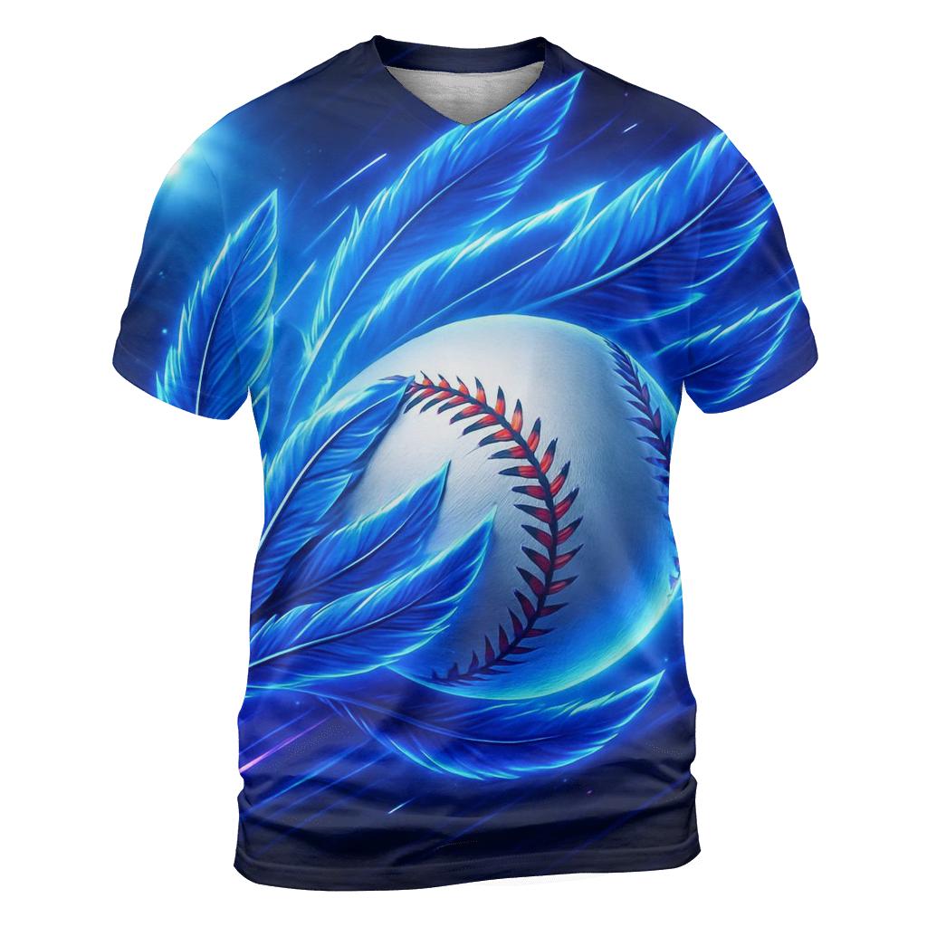 Blue Jays Feather Storm designer pattern shirts