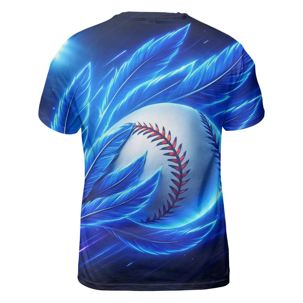 Blue Jays Feather Storm designer pattern shirts