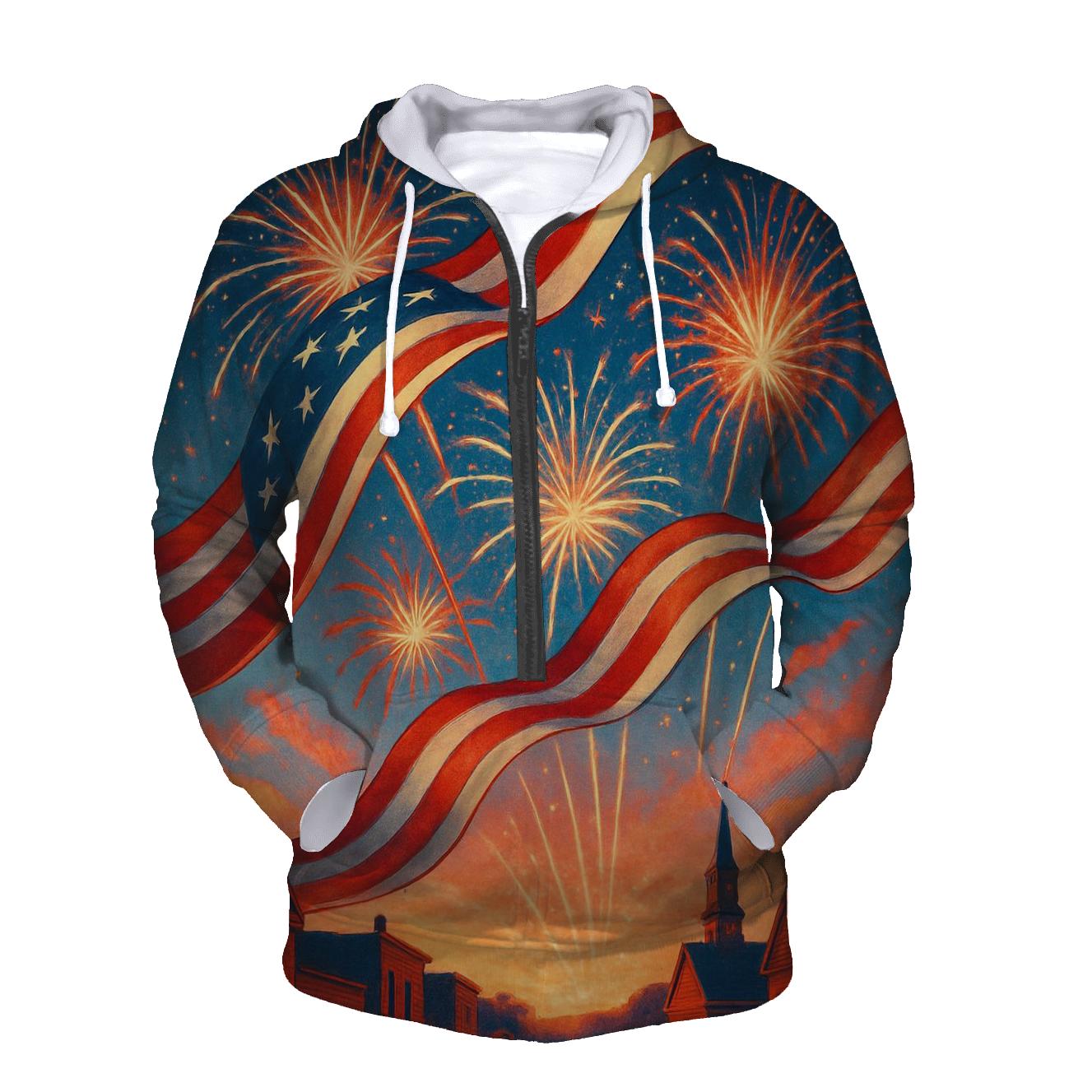 Firework Ribbon Dawn printed hoodies