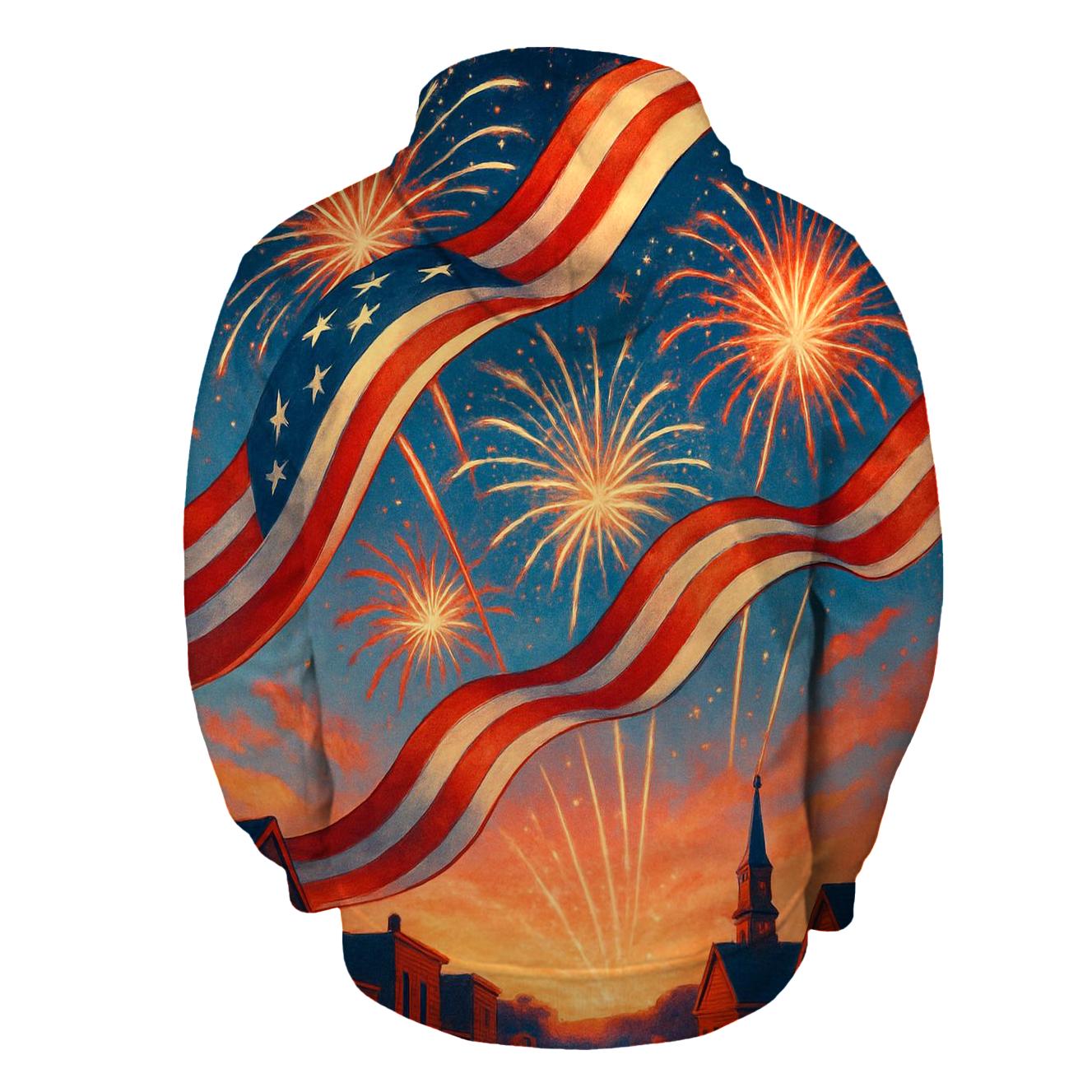 Firework Ribbon Dawn printed hoodies