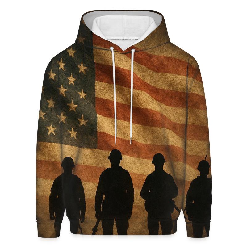 Veteran Shadow Banner premium hoodies