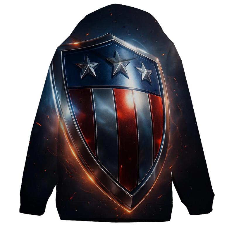 Cosmic Glory Shield zip-up hoodies