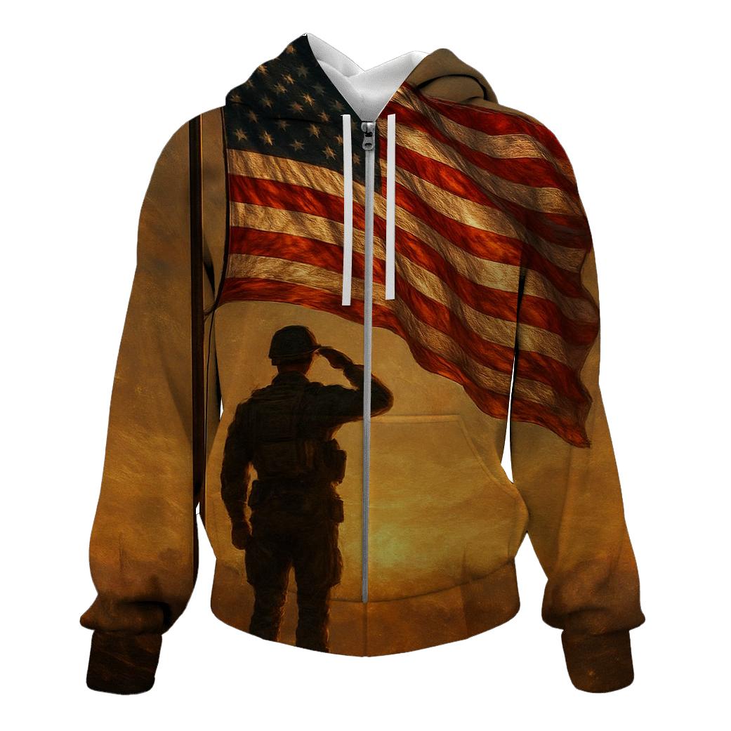 Dawn Sentinel Flag printed hoodies