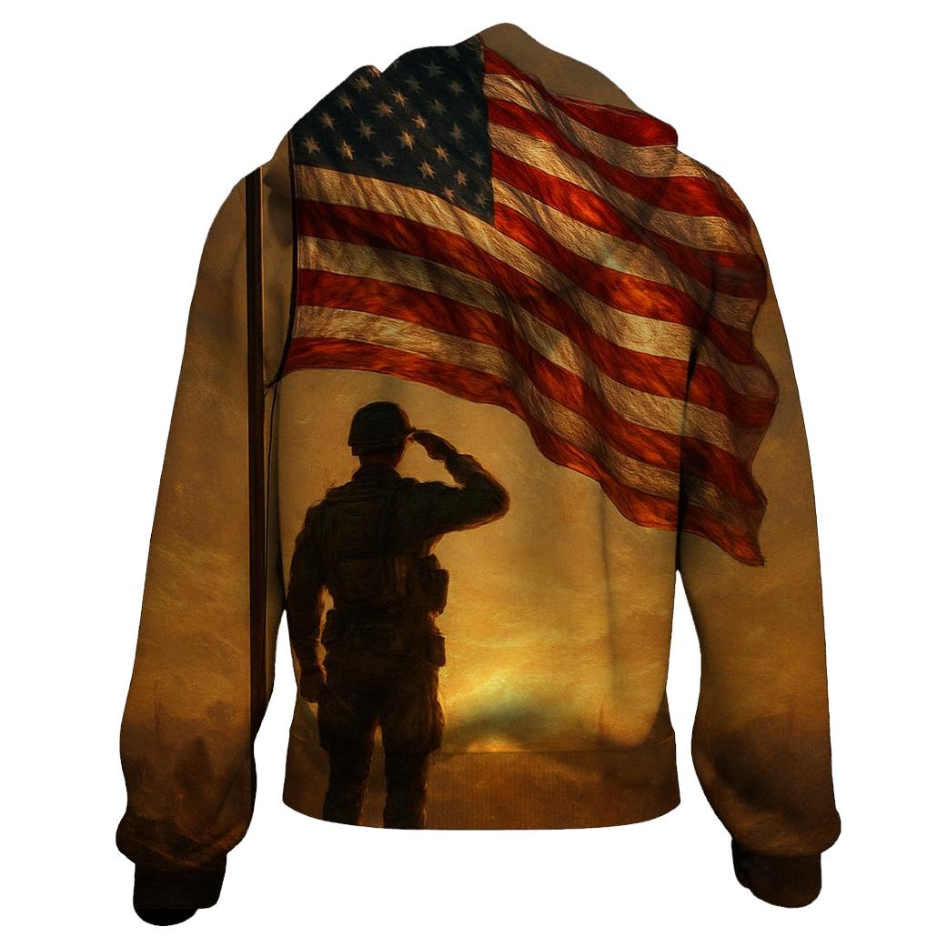 Dawn Sentinel Flag printed hoodies