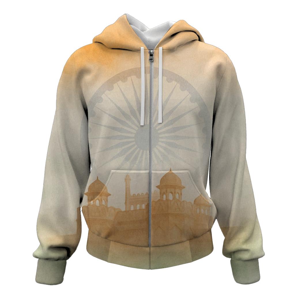 Saffron Sunrise Horizon graphic hoodies