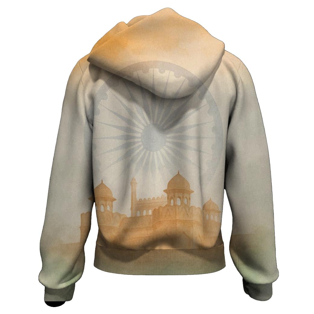 Saffron Sunrise Horizon graphic hoodies