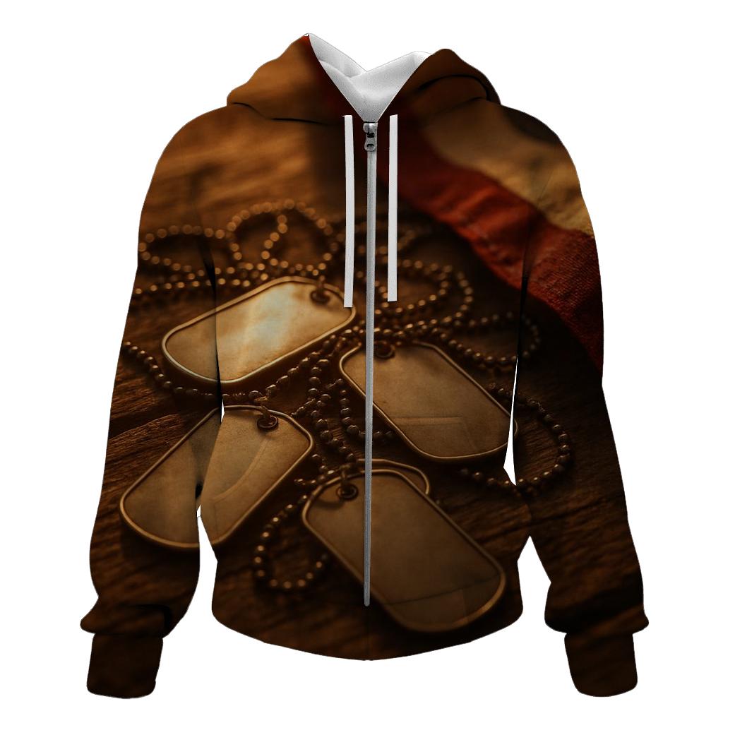 Dog Tags At Sundown pullover hoodies