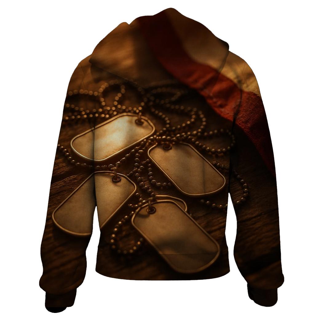 Dog Tags At Sundown pullover hoodies