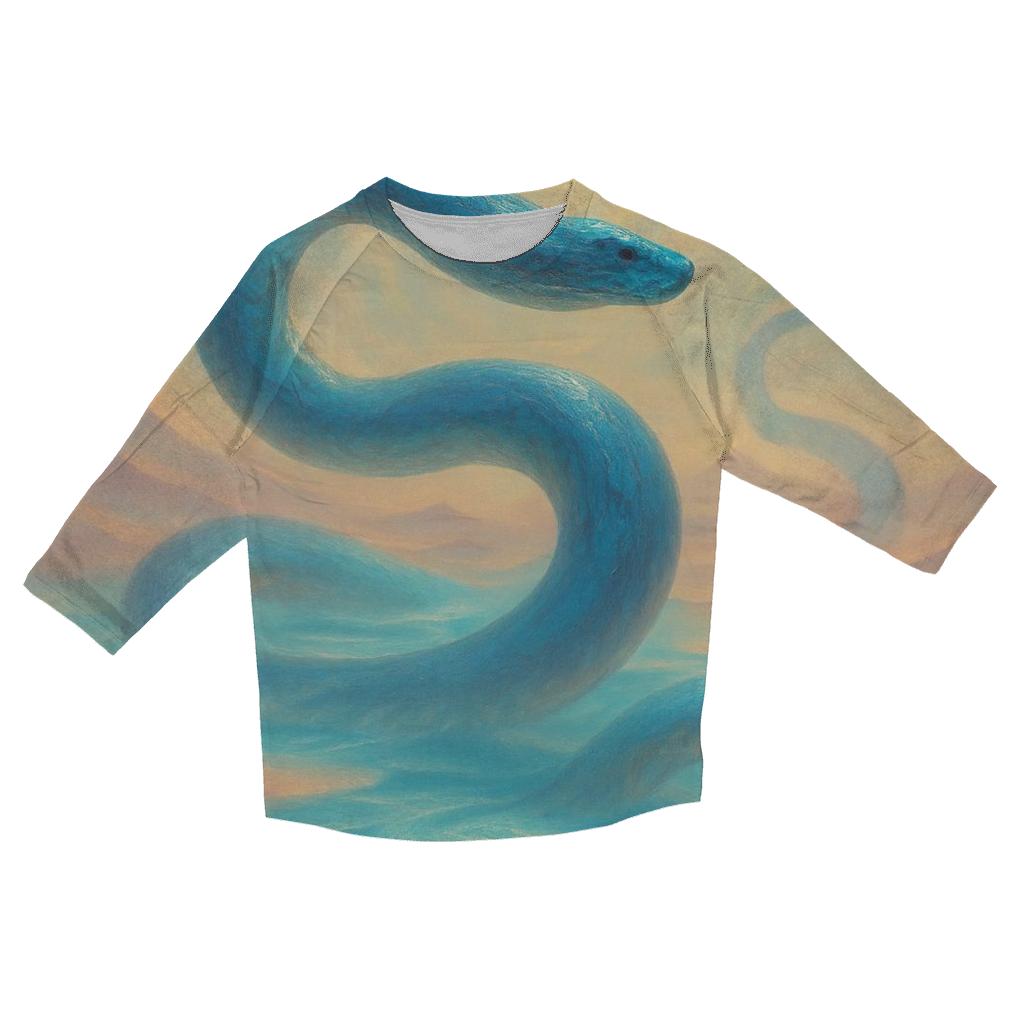 Sapphire Serpent Mirage casual three quarter sleeve shirts