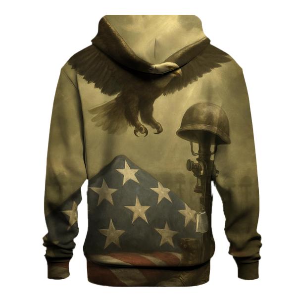 Eagle Over Remembrance pullover hoodies