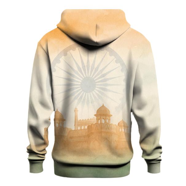Saffron Sunrise Horizon printed hoodies