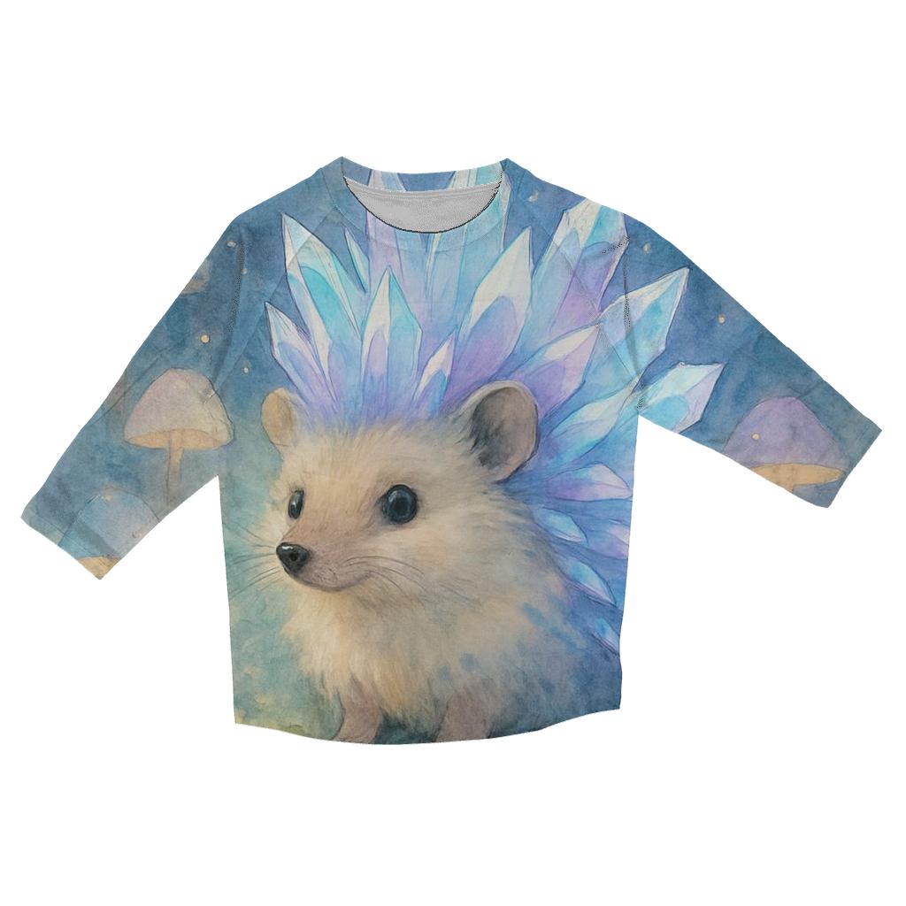 Glowing Crystal Hedgehog designer 3/4 sleeve blouses